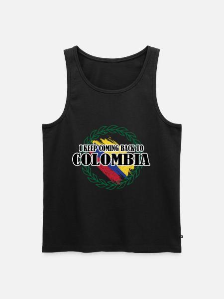 Kolumbien - Männer Premium Bio Tank Top - Schwarz