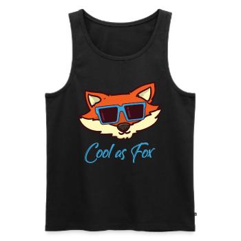 Fox Animal Zoo Wild Animal Fur Wilderness Cool Idea - Men's Premium Organic Tank Top - black - Front - AI Model Male 178 light (178cm)