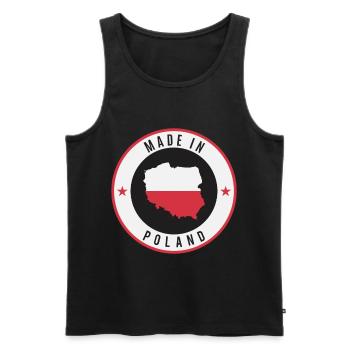 polen - Männer Premium Bio Tank Top - Schwarz - Vorne - AI Model Male 178 light (178cm)