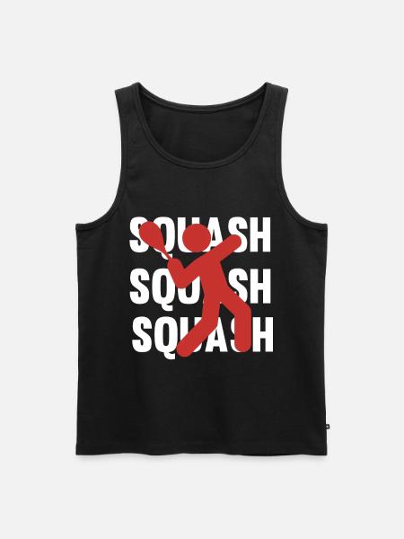 SQUASH - Männer Premium Bio Tank Top - Schwarz