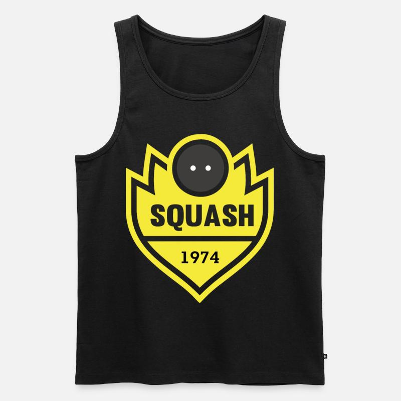 SQUASH - Männer Premium Bio Tank Top - Schwarz
