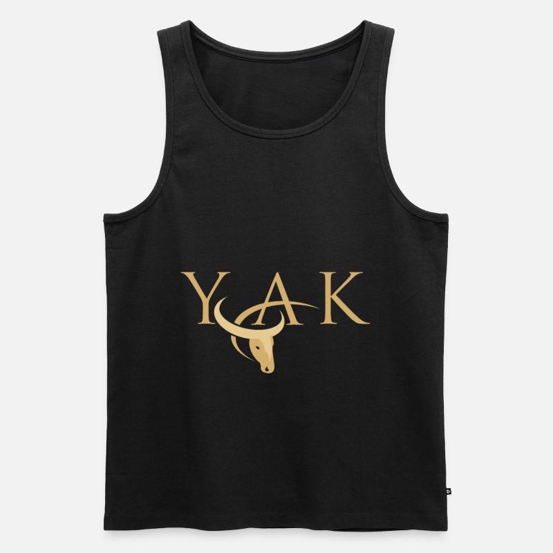 Yak - Männer Premium Bio Tank Top - Schwarz