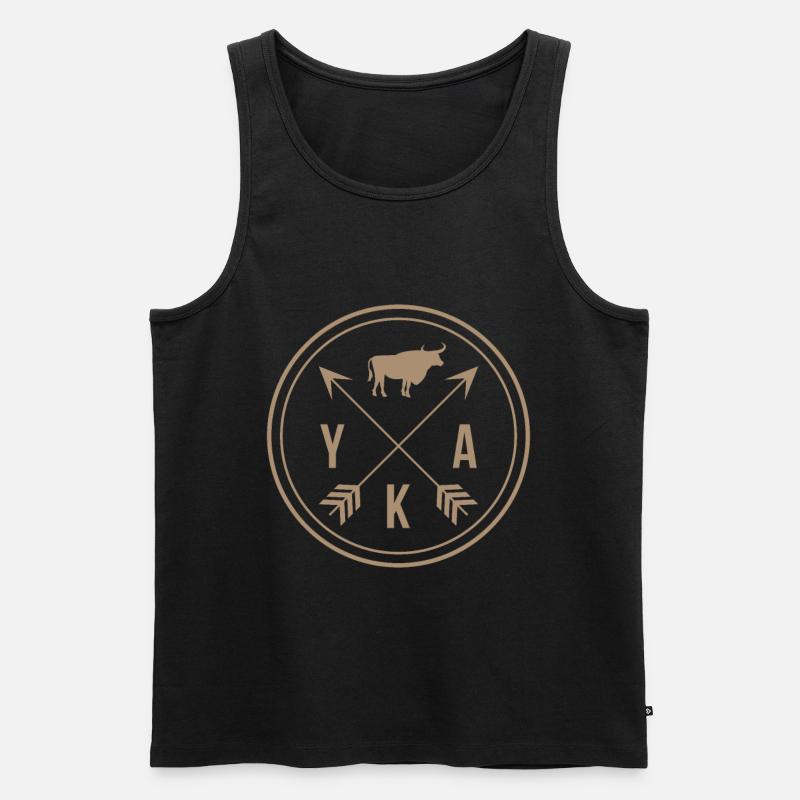 Yak - Männer Premium Bio Tank Top - Schwarz