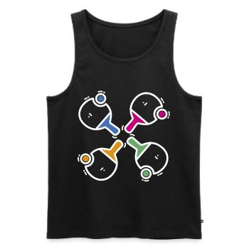 Table Tennis - Ping Pong - Ping Pong - Men's Premium Organic Tank Top - black - Front - AI Model Male 178 light (178cm)