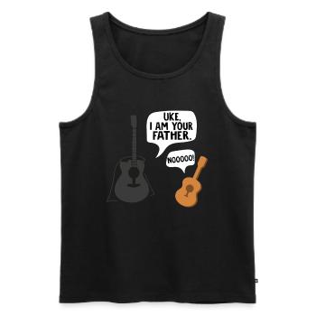 Ukulele professeur de musique professeur disant - Débardeur bio Premium Homme - noir - Devant - AI Model Male 178 light (178cm)