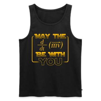 Physicist physicist force formula gift - Men's Premium Organic Tank Top - black - Front - Michal (187cm)