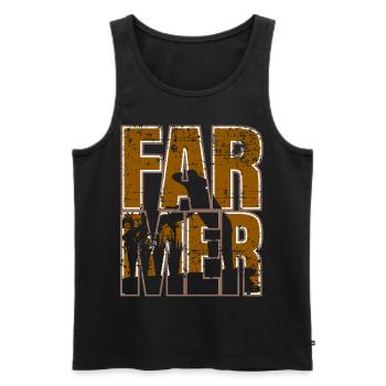 Farmer Farmer Farmer Farm Farm Gift - Men's Premium Organic Tank Top - black - Front - AI Model Male 178 light (178cm)