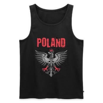 Pologne Pays Europe UE Eagle Euro Gift - Débardeur bio Premium Homme - noir - Devant - Michal (187cm)