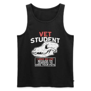 Veterinary Veterinarian Student Study Gift - Men's Premium Organic Tank Top - black - Front - Michal (187cm)