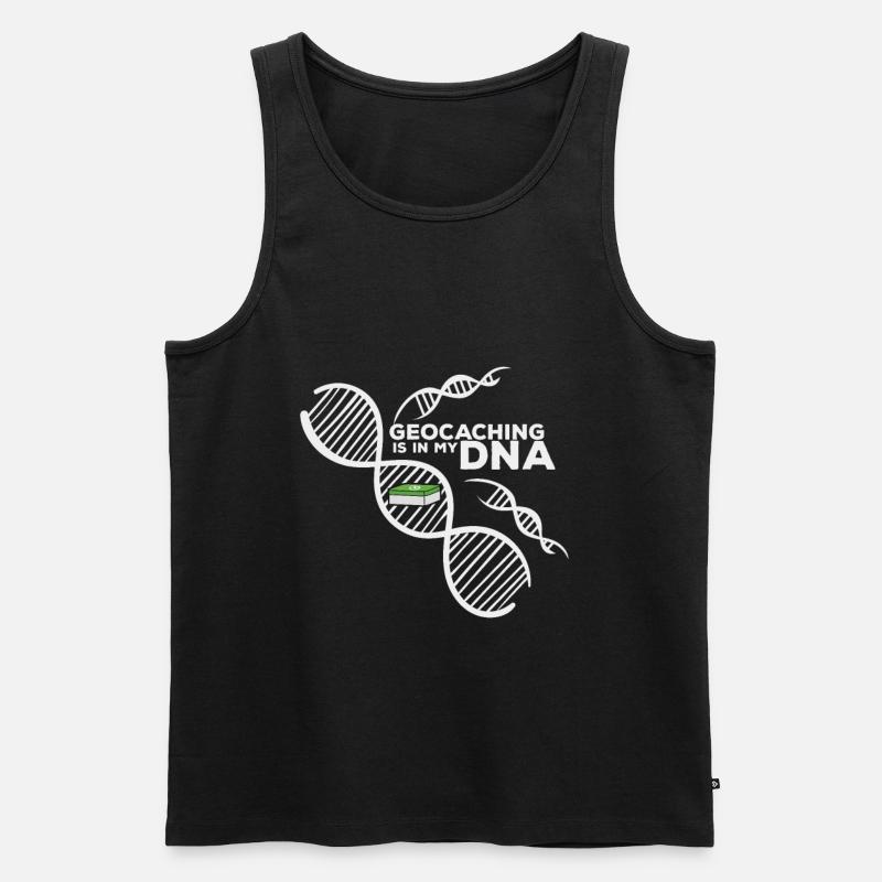 Geocaching - Männer Premium Bio Tank Top - Schwarz