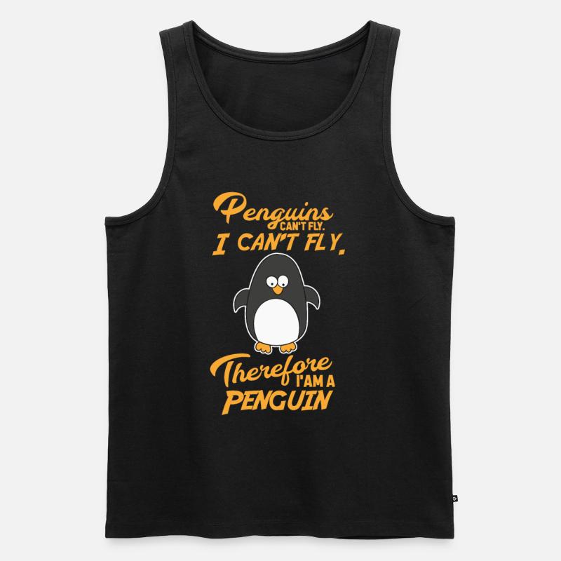 Pinguine - Männer Premium Bio Tank Top - Schwarz