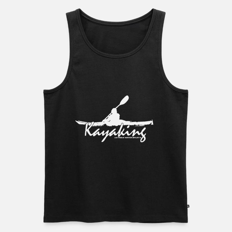 Kajak - Männer Premium Bio Tank Top - Schwarz