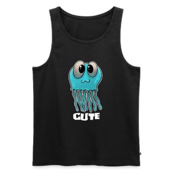 Jellyfish Sea Creature Ocean Sting poison gift - Men's Premium Organic Tank Top - black - Front - AI Model Male 178 light (178cm)