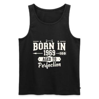 1969 - Männer Premium Bio Tank Top - Schwarz - Vorne - Michal (187cm)