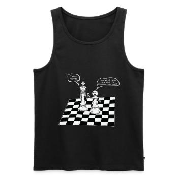 Schachmatt - Männer Premium Bio Tank Top - Schwarz - Vorne - AI Model Male 178 light (178cm)