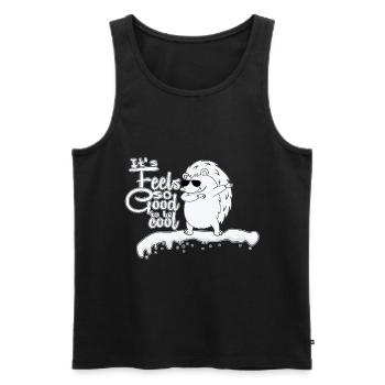 Igel Geschenke Stacheln Kugel Niedlich cool Tier - Männer Premium Bio Tank Top - Schwarz - Vorne - AI Model Male 178 light (178cm)