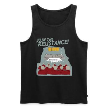 Mönch Nerd - Männer Premium Bio Tank Top - Schwarz - Vorne - Michal (187cm)