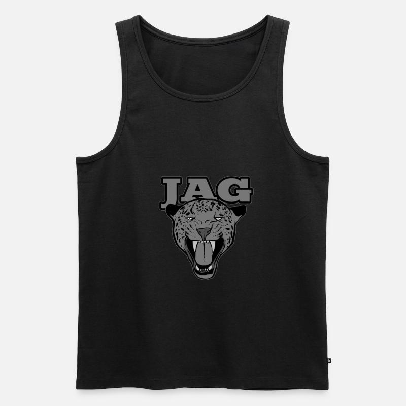 Jaguar Kopf - Männer Premium Bio Tank Top - Schwarz