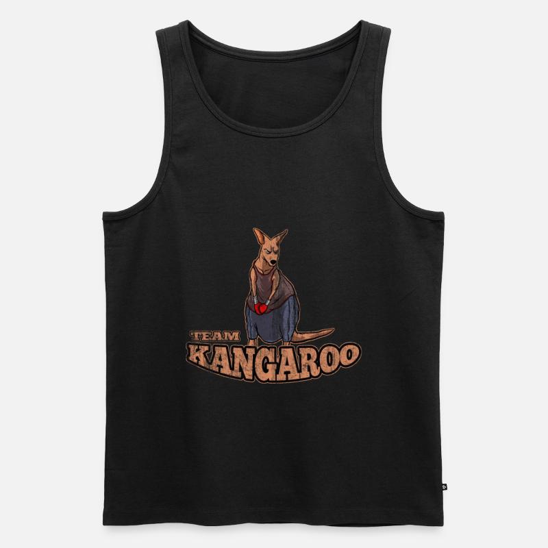 Känguru Australien - Männer Premium Bio Tank Top - Schwarz