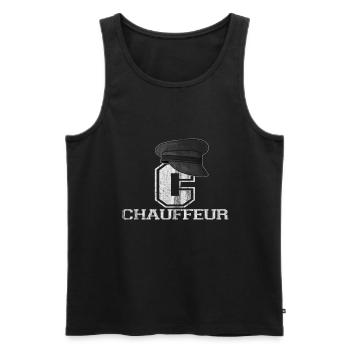 Chauffeur driver - Men's Premium Organic Tank Top - black - Front - AI Model Male 178 light (178cm)