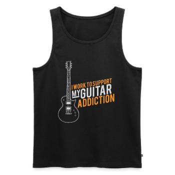 Gitarrist - Männer Premium Bio Tank Top - Schwarz - Vorne - Michal (187cm)
