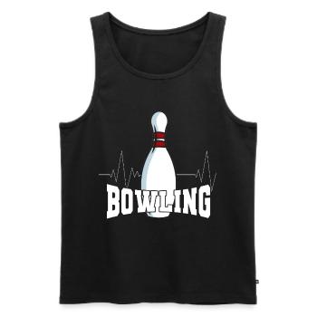 Bowling Bowling Sports Bowling - Men's Premium Organic Tank Top - black - Front - AI Model Male 178 light (178cm)