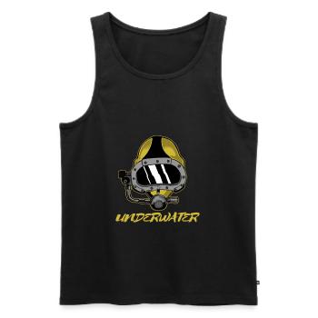 Taucherbrille Sauerstoff Flasche Tauchen - Männer Premium Bio Tank Top - Schwarz - Vorne - Michal (187cm)