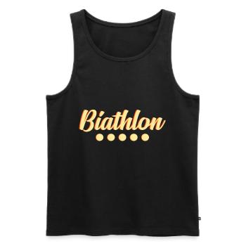 Athlete Biathlon Biathlete Biathlete Biathlon - Men's Premium Organic Tank Top - black - Front - Michal (187cm)