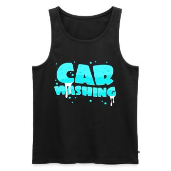 car wash - Men's Premium Organic Tank Top - black - Front - AI Model Male 178 light (178cm)