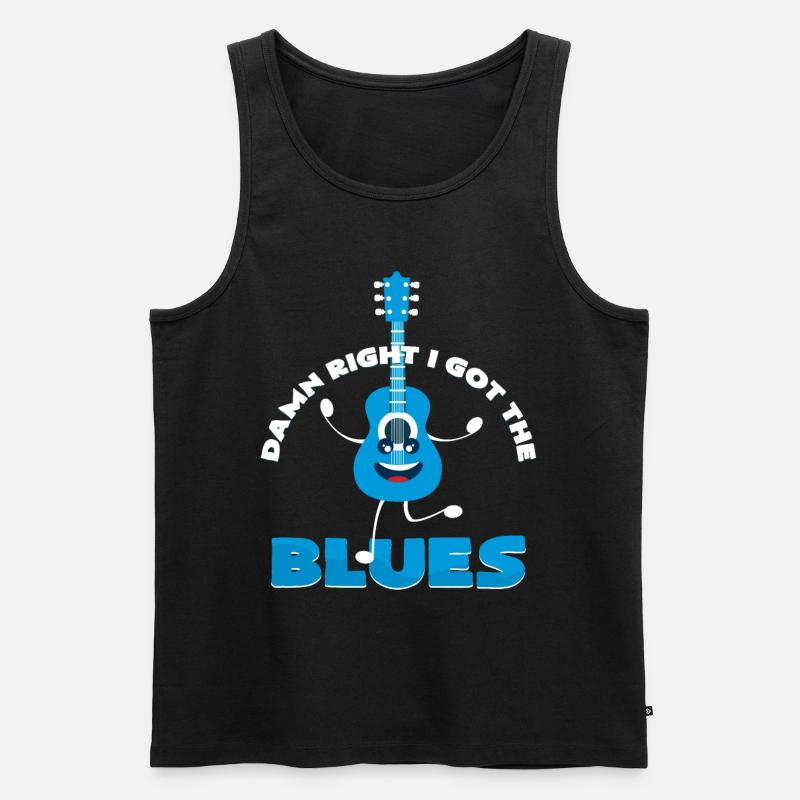 Blues - Männer Premium Bio Tank Top - Schwarz