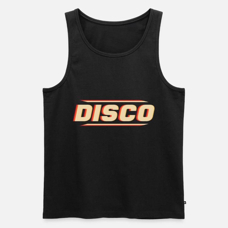 Disco - Männer Premium Bio Tank Top - Schwarz