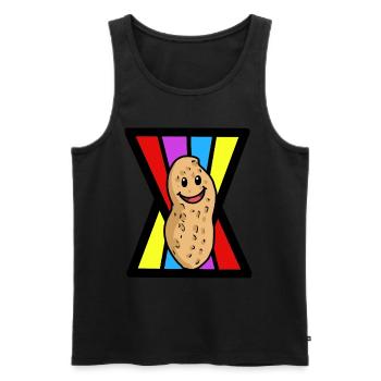 Erdnuss Erdnüsse Nuss Nüsse Nahrung fröhlich - Männer Premium Bio Tank Top - Schwarz - Vorne - AI Model Male 178 light (178cm)