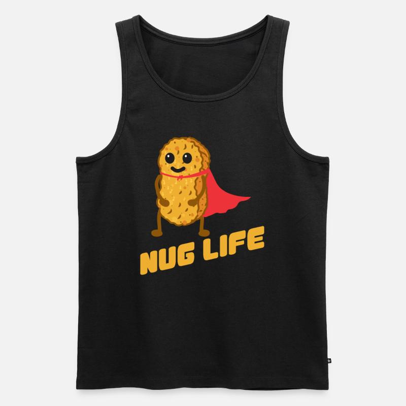 Chicken Nugget Frittierte Hähnchenstückchen - Männer Premium Bio Tank Top - Schwarz