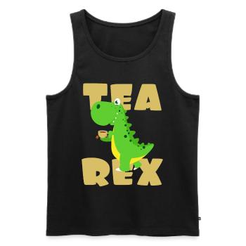 Tea Dino - Débardeur bio Premium Homme - noir - Devant - Michal (187cm)