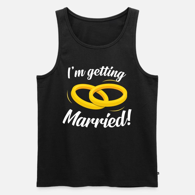 Hochzeit - Männer Premium Bio Tank Top - Schwarz
