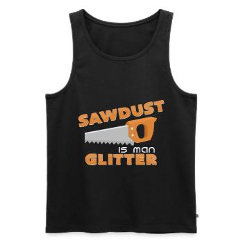 Säge - Männer Premium Bio Tank Top - Schwarz - Vorne - AI Model Male 178 light (178cm)