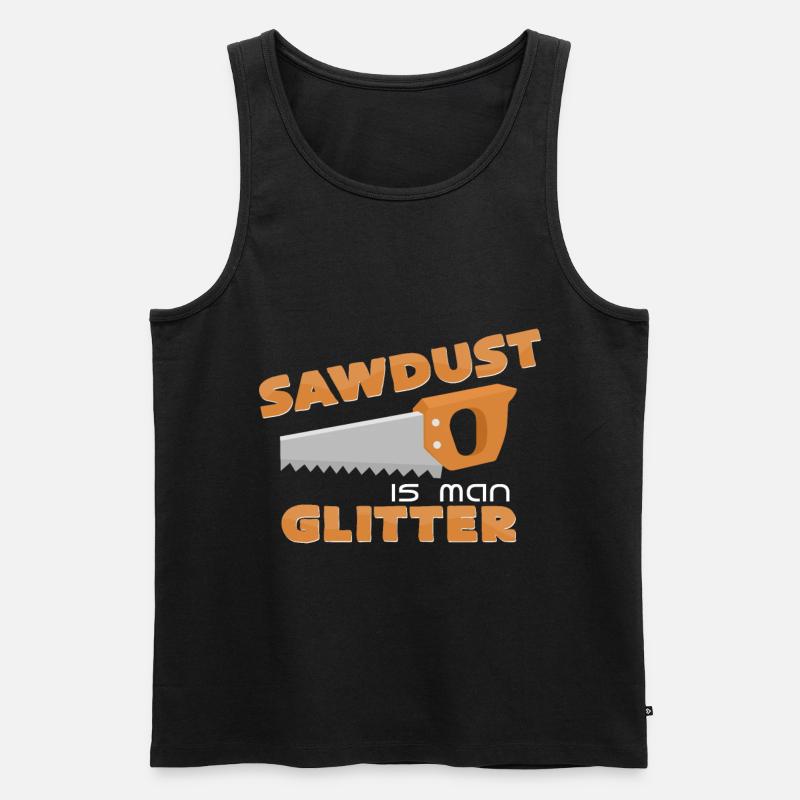 Säge - Männer Premium Bio Tank Top - Schwarz