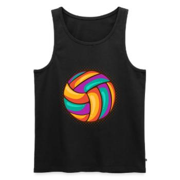 Volleyball - Männer Premium Bio Tank Top - Schwarz - Vorne - Michal (187cm)