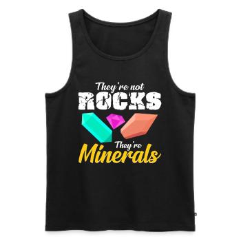mineral - Men's Premium Organic Tank Top - black - Front - AI Model Male 178 light (178cm)