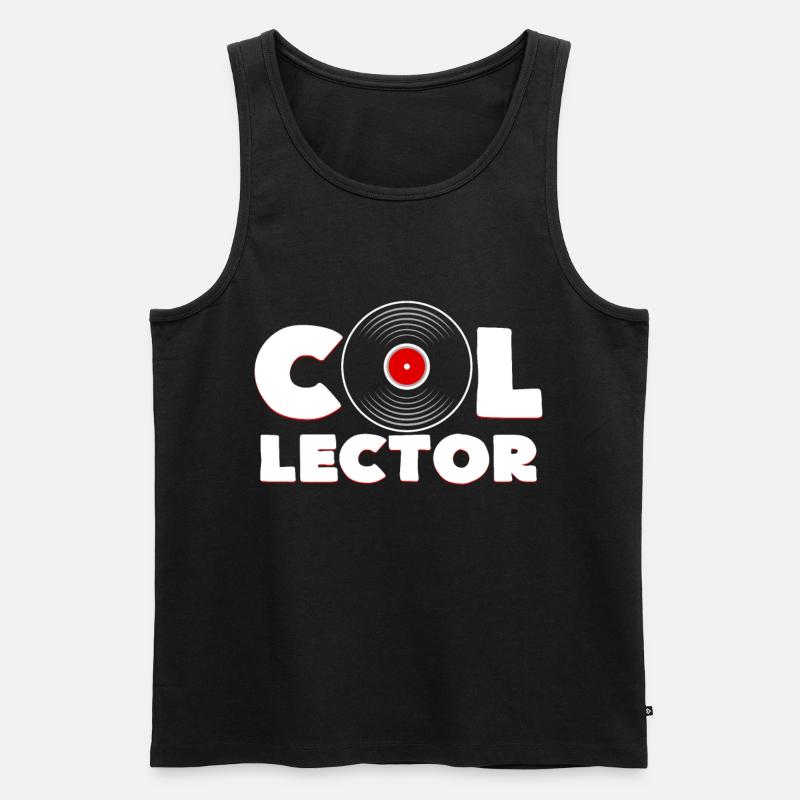 Schallplatte - Männer Premium Bio Tank Top - Schwarz
