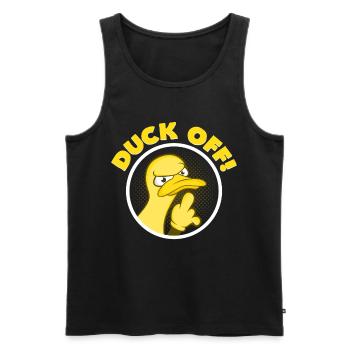 Duck Off - Männer Premium Bio Tank Top - Schwarz - Vorne - Michal (187cm)