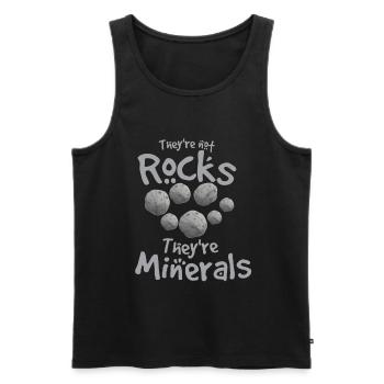 mineral - Men's Premium Organic Tank Top - black - Front - AI Model Male 178 light (178cm)