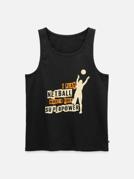 Netball superpower - Men's Premium Organic Tank Top - black