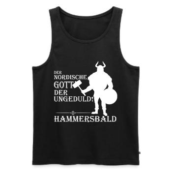 Wikinger - Männer Premium Bio Tank Top - Schwarz - Vorne - Michal (187cm)