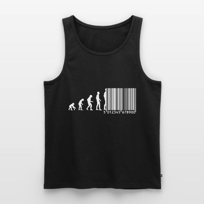 Code à barres Evolution Débardeur bio Premium Homme