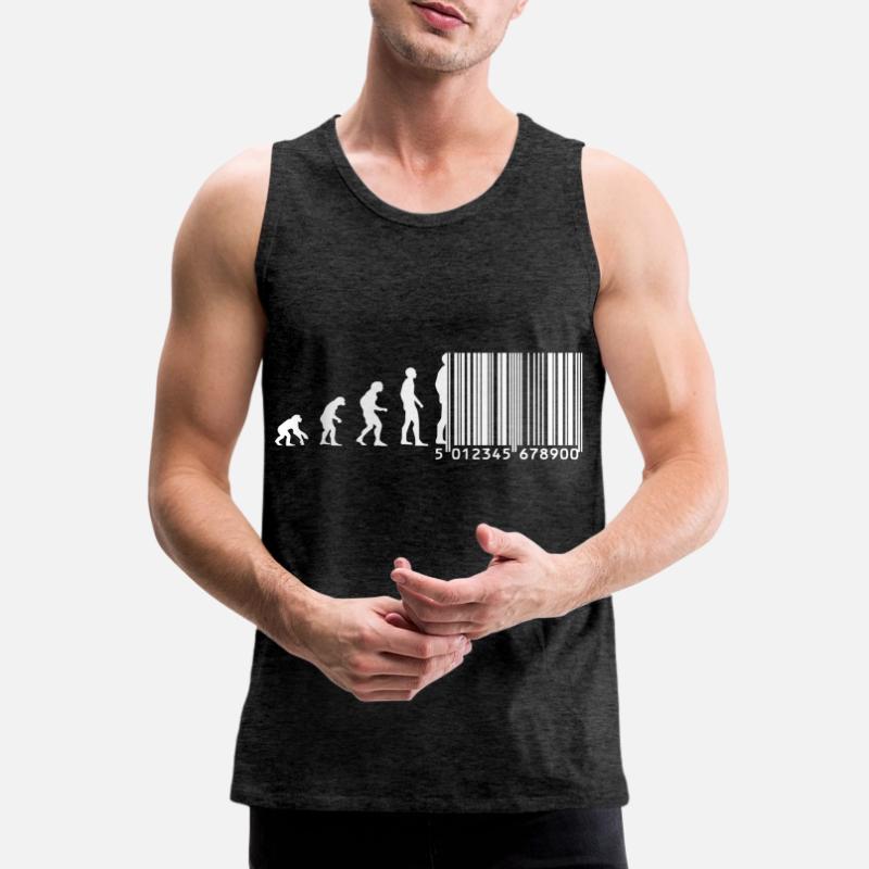 Code à barres Evolution Débardeur bio Premium Homme