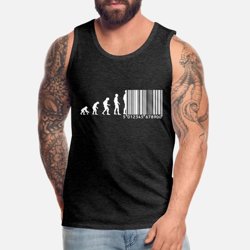 Code à barres Evolution Débardeur bio Premium Homme