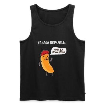banana republic - Men's Premium Organic Tank Top - black - Front - AI Model Male 178 light (178cm)