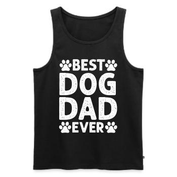 Best Dog Dad Ever | Vatertag Vatertagsgeschenk - Männer Premium Bio Tank Top - Schwarz - Vorne - AI Model Male 178 light (178cm)