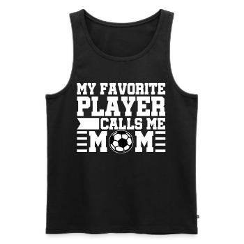 Fußball Mama Fußballmama Geschenk - Männer Premium Bio Tank Top - Schwarz - Vorne - Michal (187cm)